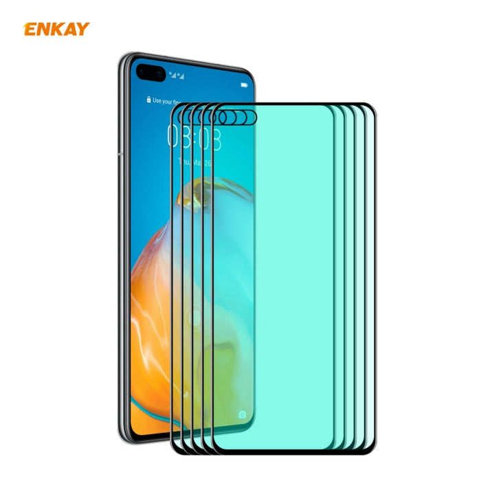 5 uds ENKAY Hat-Prince 0,26mm 9H 6D pantalla completa curvada protección ocular película verde Protector de vidrio templado, For Xiaomi Redmi Note 8 Pro, For Redmi Note 9S/Note 9 Pro, For Redmi 10X 4G/Redmi Note 9, For Xiaomi Redmi 9 / 9A / 9C         ...