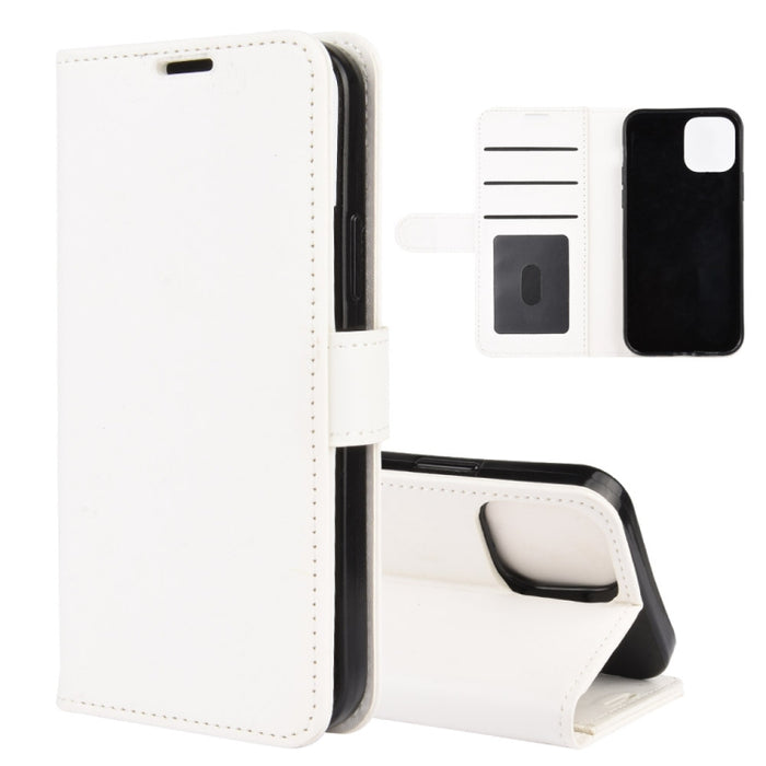 Para iPhone 12 6.7 R64 Texture Single Horizontal Flip Funda protectora con soporte y ranuras para tarjetas y monedero y marco de fotos, For iPhone 12 Pro Max