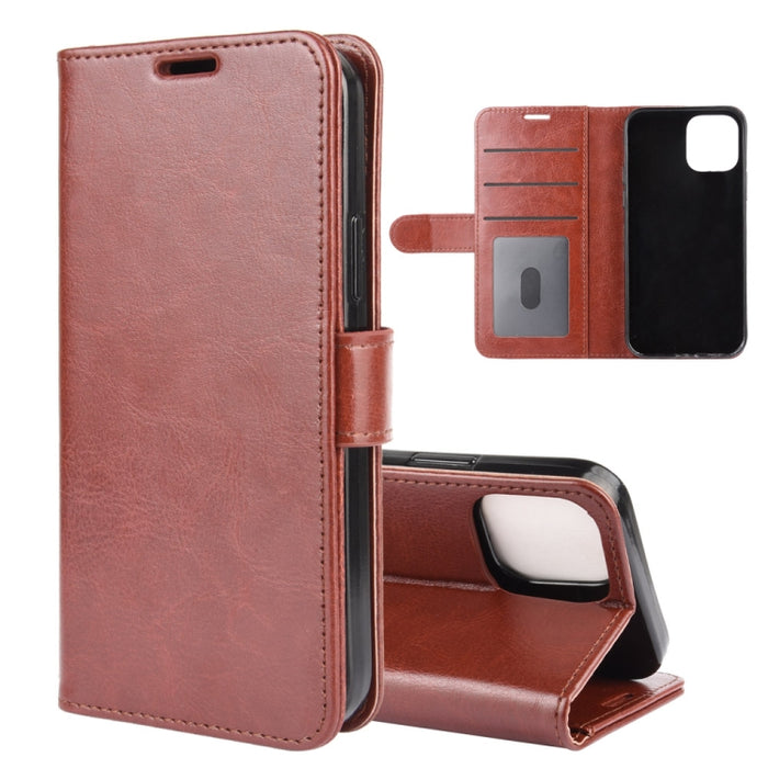 Para iPhone 12 6.7 R64 Texture Single Horizontal Flip Funda protectora con soporte y ranuras para tarjetas y monedero y marco de fotos, For iPhone 12 Pro Max
