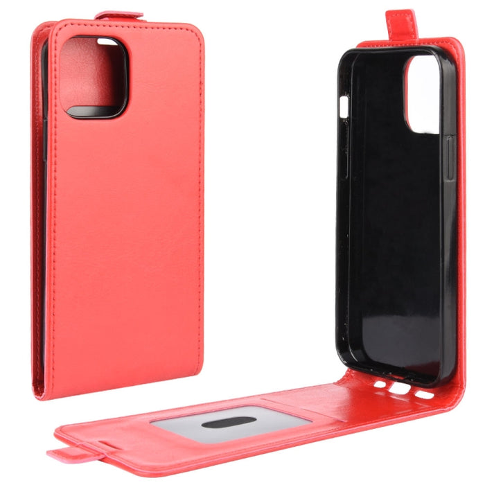 Para iPhone 12 Pro Max R64 Texture Funda protectora de cuero con tapa vertical única con ranuras para tarjetas y marco de fotos, For iPhone 12 Pro Max