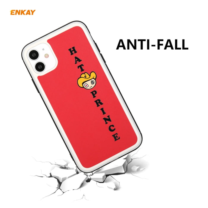 Para iPhone 11 Hat-Prince ENKAY ENK-PC046 Serie de dibujos animados PU Leather + PC Hard Slim Case Cubierta a prueba de golpes, For iPhone 11