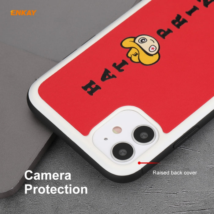Para iPhone 11 Hat-Prince ENKAY ENK-PC046 Serie de dibujos animados PU Leather + PC Hard Slim Case Cubierta a prueba de golpes, For iPhone 11