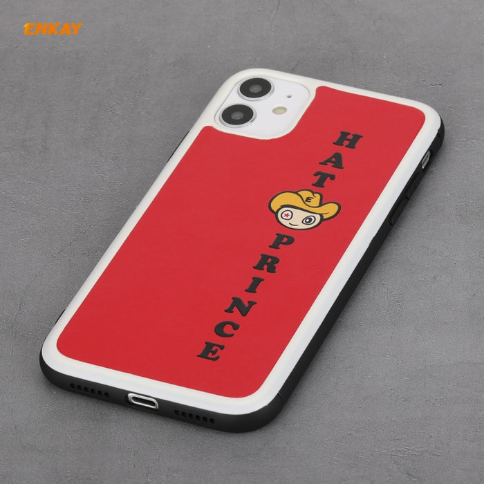 Para iPhone 11 Hat-Prince ENKAY ENK-PC046 Serie de dibujos animados PU Leather + PC Hard Slim Case Cubierta a prueba de golpes, For iPhone 11