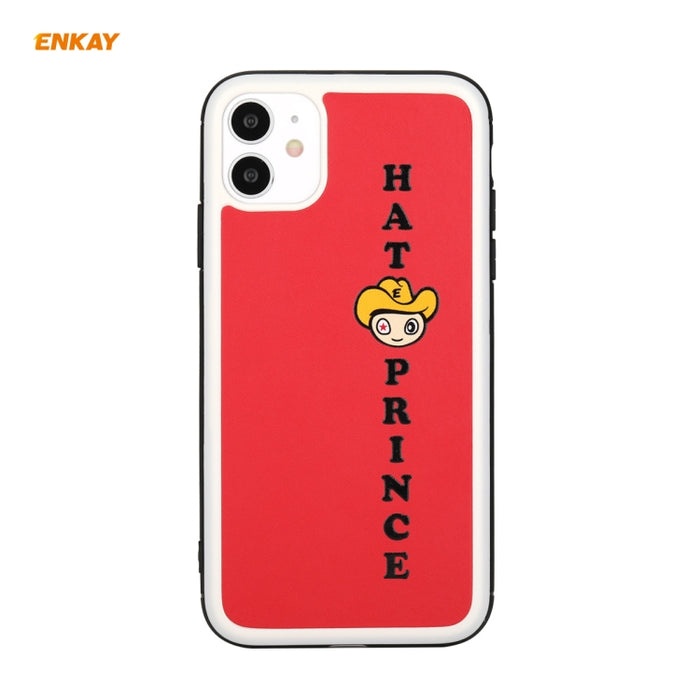 Para iPhone 11 Hat-Prince ENKAY ENK-PC046 Serie de dibujos animados PU Leather + PC Hard Slim Case Cubierta a prueba de golpes, For iPhone 11