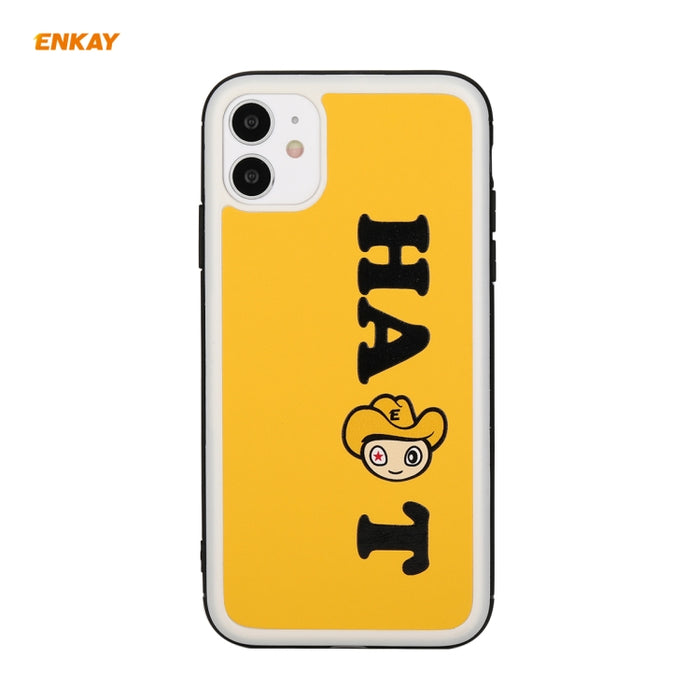 Para iPhone 11 Hat-Prince ENKAY ENK-PC046 Serie de dibujos animados PU Leather + PC Hard Slim Case Cubierta a prueba de golpes, For iPhone 11
