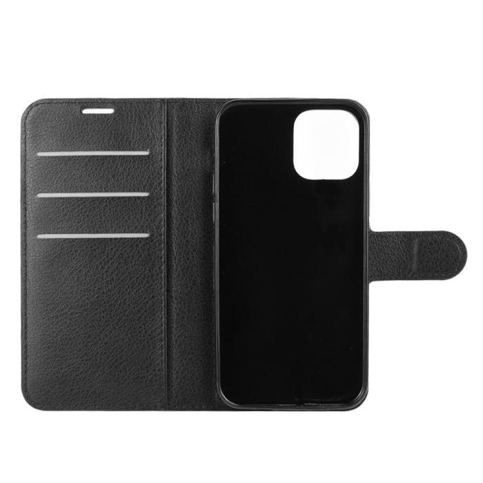 Para iPhone 12 Litchi Texture Funda protectora con tapa horizontal con soporte y ranuras para tarjetas y billetera, For iPhone 12 mini
