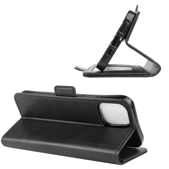 Para iPhone 12 Estuche de cuero con tapa horizontal con hebilla magnética de doble cara con soporte y ranuras para tarjetas y billetera, For iPhone 12 mini