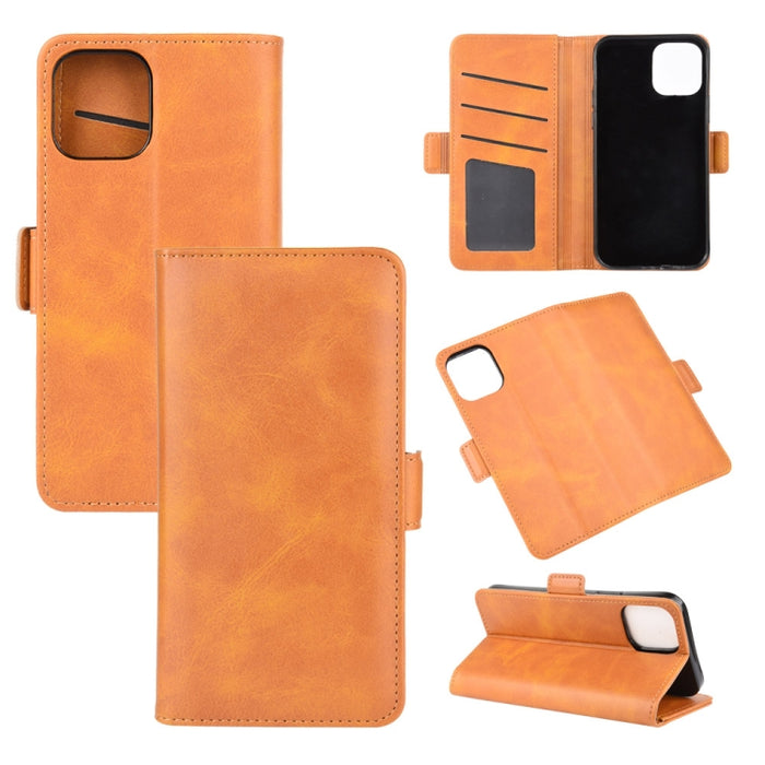 Para iPhone 12 Estuche de cuero con tapa horizontal con hebilla magnética de doble cara con soporte y ranuras para tarjetas y billetera, For iPhone 12 mini