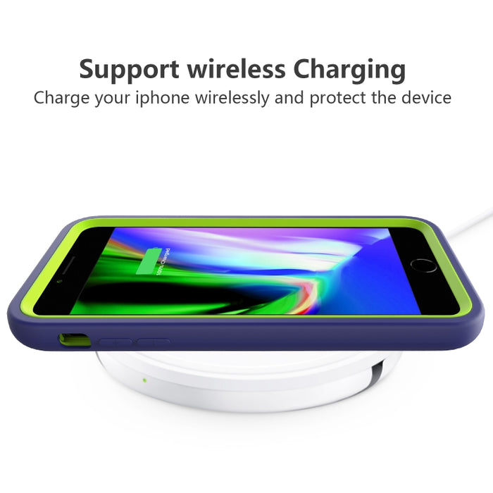 Para iPhone 6/7/8 Plus Wave Pattern 3 en 1 Funda protectora de silicona + PC a prueba de golpes