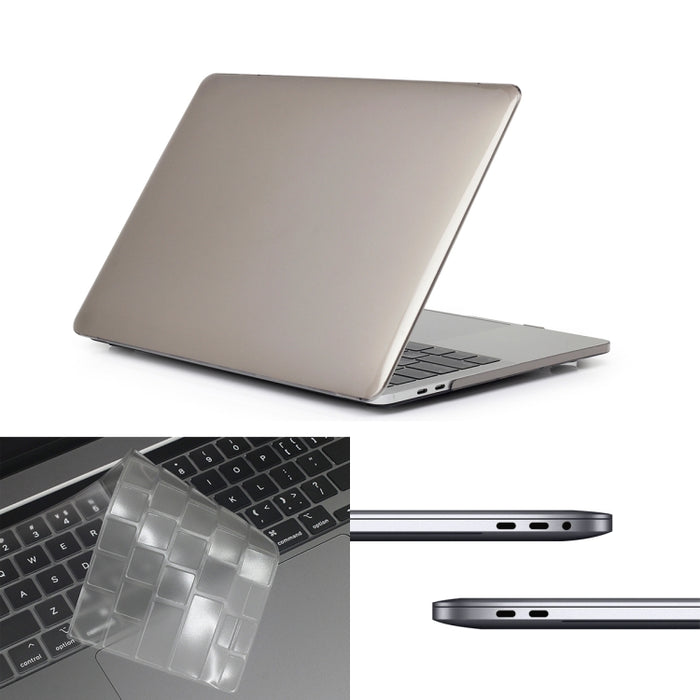 ENKAY Hat-Prince 3 en 1 para MacBook Pro 13 pulgadas A2289 / A2251 (2020) Estuche protector de carcasa dura de cristal + Versión de EE. UU. Funda protectora de teclado ultrafina de TPU + Juego de tapones antipolvo                                       ...