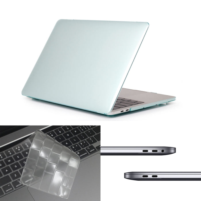 ENKAY Hat-Prince 3 en 1 para MacBook Pro 13 pulgadas A2289 / A2251 (2020) Estuche protector de carcasa dura de cristal + Versión de EE. UU. Funda protectora de teclado ultrafina de TPU + Juego de tapones antipolvo                                       ...