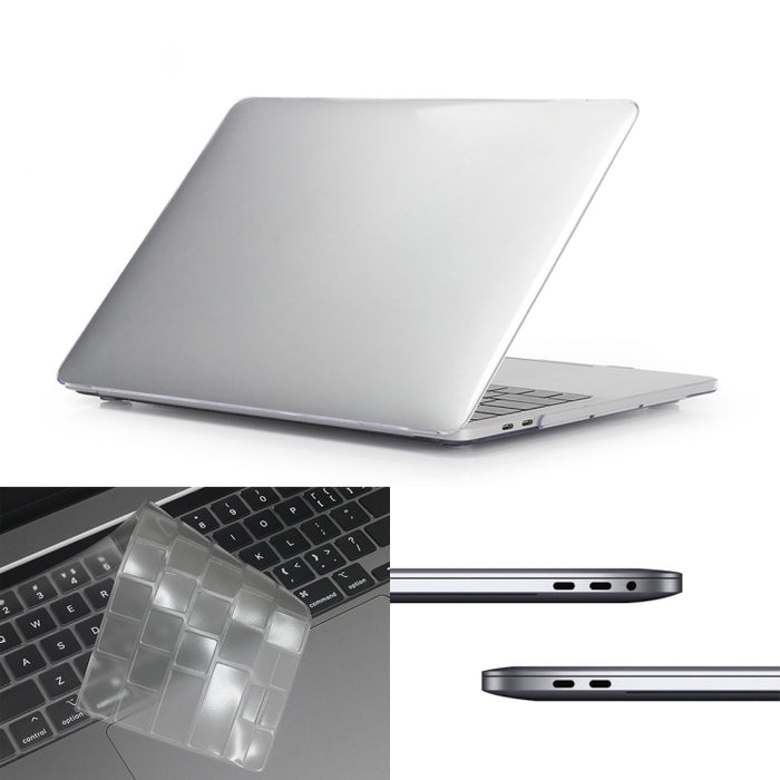ENKAY Hat-Prince 3 en 1 para MacBook Pro 13 pulgadas A2289 / A2251 (2020) Estuche protector de carcasa dura de cristal + Versión de EE. UU. Funda protectora de teclado ultrafina de TPU + Juego de tapones antipolvo                                       ...
