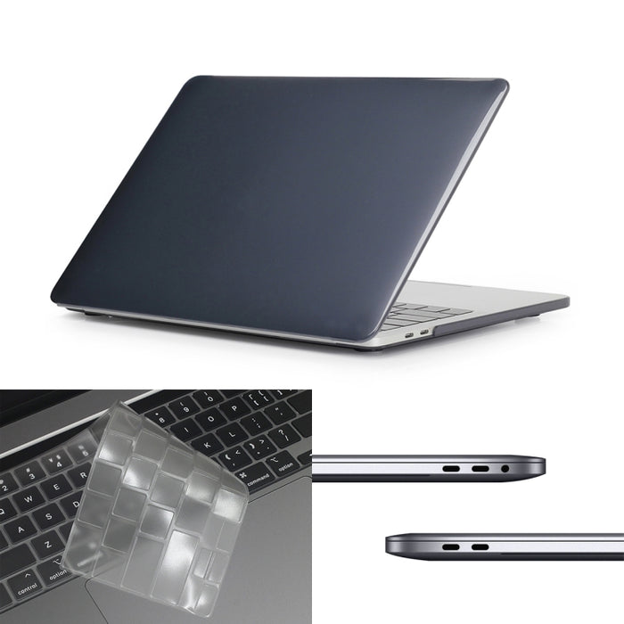 ENKAY Hat-Prince 3 en 1 para MacBook Pro 13 pulgadas A2289 / A2251 (2020) Estuche protector de carcasa dura de cristal + Versión europea Funda protectora de teclado ultrafina de TPU + Juego de tapones antipolvo                                          ...