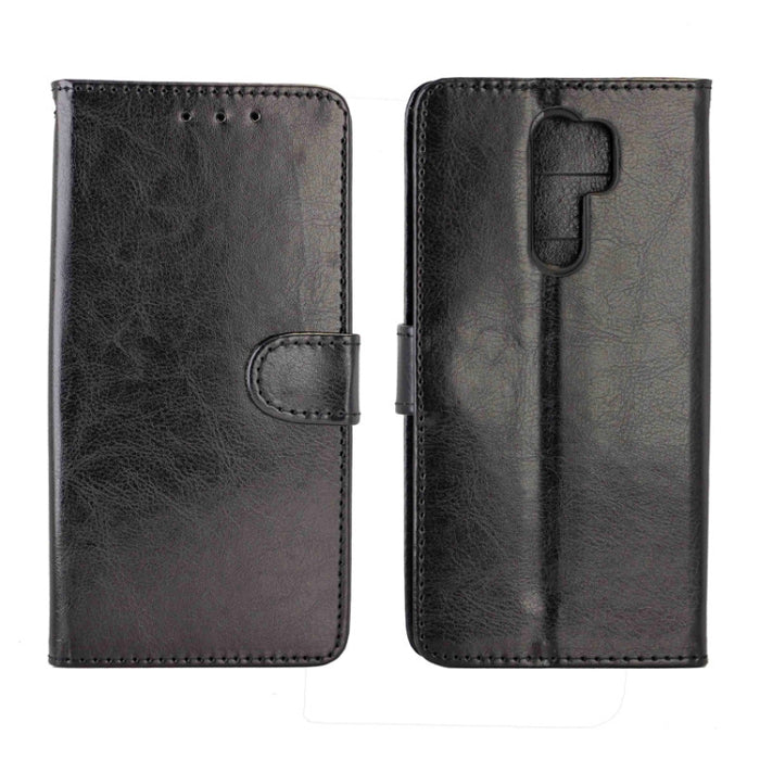Estuche protector con tapa horizontal de cuero con textura de caballo loco con soporte y ranuras para tarjetas y billetera y marco de fotos, For Xiaomi Redmi 9, For Xiaomi Redmi 9A, For Xiaomi Redmi 9C, For OPPO Reno4, For Nokia C1