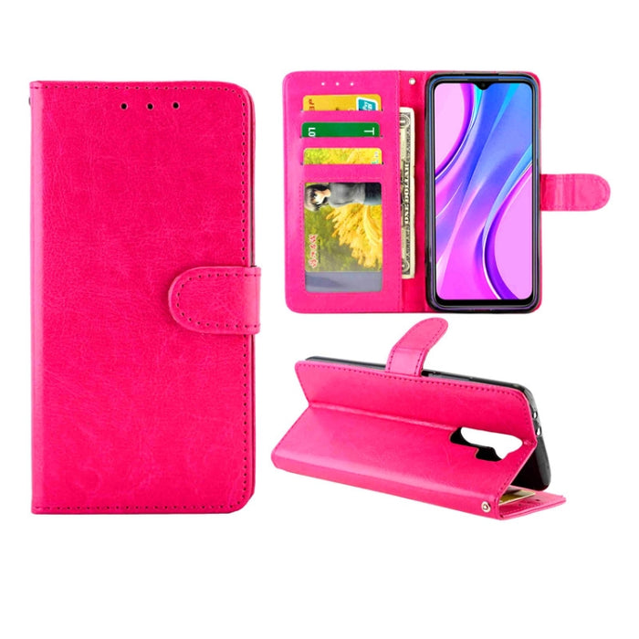 Estuche protector con tapa horizontal de cuero con textura de caballo loco con soporte y ranuras para tarjetas y billetera y marco de fotos, For Xiaomi Redmi 9, For Xiaomi Redmi 9A, For Xiaomi Redmi 9C, For OPPO Reno4, For Nokia C1