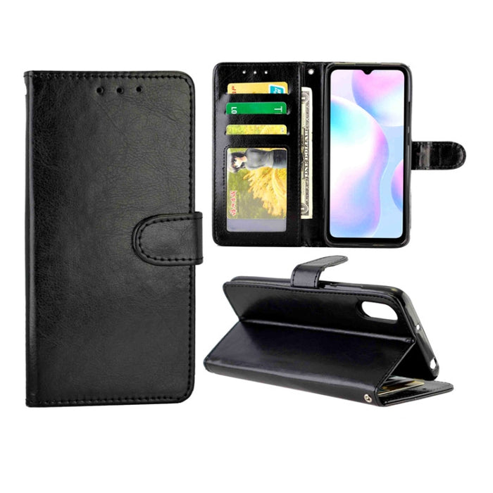 Estuche protector con tapa horizontal de cuero con textura de caballo loco con soporte y ranuras para tarjetas y billetera y marco de fotos, For Xiaomi Redmi 9, For Xiaomi Redmi 9A, For Xiaomi Redmi 9C, For OPPO Reno4, For Nokia C1