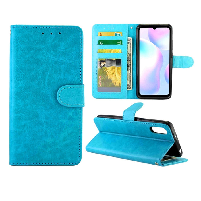 Estuche protector con tapa horizontal de cuero con textura de caballo loco con soporte y ranuras para tarjetas y billetera y marco de fotos, For Xiaomi Redmi 9, For Xiaomi Redmi 9A, For Xiaomi Redmi 9C, For OPPO Reno4, For Nokia C1