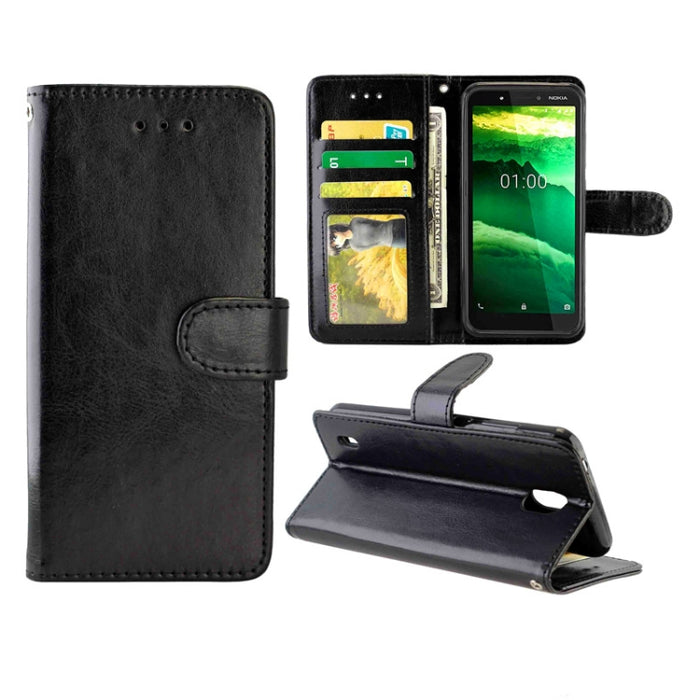 Estuche protector con tapa horizontal de cuero con textura de caballo loco con soporte y ranuras para tarjetas y billetera y marco de fotos, For Xiaomi Redmi 9, For Xiaomi Redmi 9A, For Xiaomi Redmi 9C, For OPPO Reno4, For Nokia C1