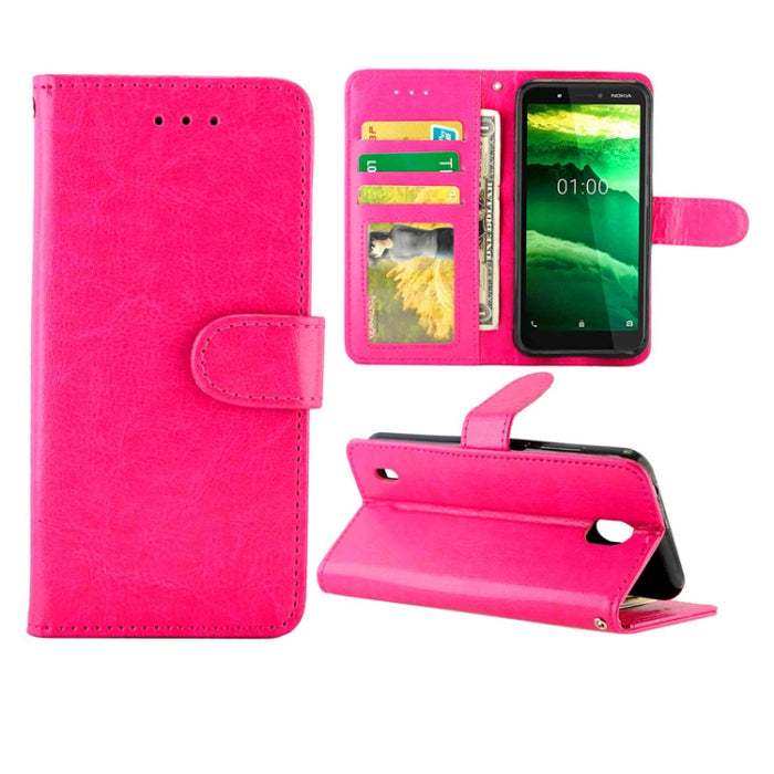 Estuche protector con tapa horizontal de cuero con textura de caballo loco con soporte y ranuras para tarjetas y billetera y marco de fotos, For Xiaomi Redmi 9, For Xiaomi Redmi 9A, For Xiaomi Redmi 9C, For OPPO Reno4, For Nokia C1