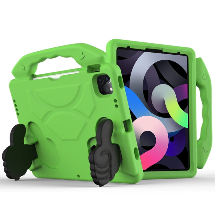 Cáscara protectora de la cubierta anticaída plana material de los niños de EVA con el soporte del pulgar, iPad Air 2022 / 2020 10.9