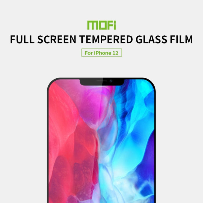 Película de vidrio templado de pantalla completa MOFI 9H 2.5D, For iPhone 12 mini, For iPhone 12 Pro Max, For iPhone 12 / 12 Pro
