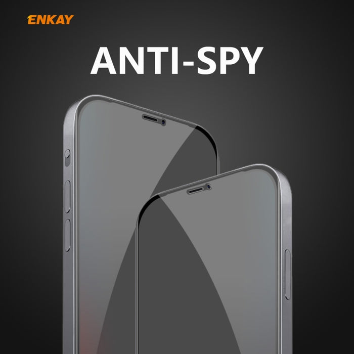 ENKAY Hat-Prince 0.26mm 9H 6D Privacidad Anti-espía Película de vidrio templado de pantalla completa, For iPhone 12 mini 5.4, For iPhone 12 / 12 Pro 6.1, For iPhone 12 Pro Max 6.7
