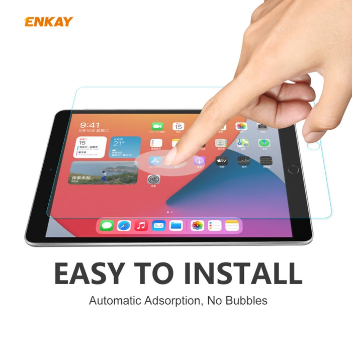 2 PCS ENKAY Hat-Prince 0.33mm 9H Dureza de la superficie 2.5D Protector de vidrio templado a prueba de explosiones, For iPad 10.2 2021 / 2020 / 2019(2pcs), For iPad Air 2020 10.9 / Air 2022(2pcs)