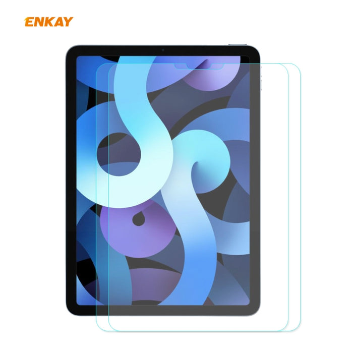 2 PCS ENKAY Hat-Prince 0.33mm 9H Dureza de la superficie 2.5D Protector de vidrio templado a prueba de explosiones, For iPad 10.2 2021 / 2020 / 2019(2pcs), For iPad Air 2020 10.9 / Air 2022(2pcs)