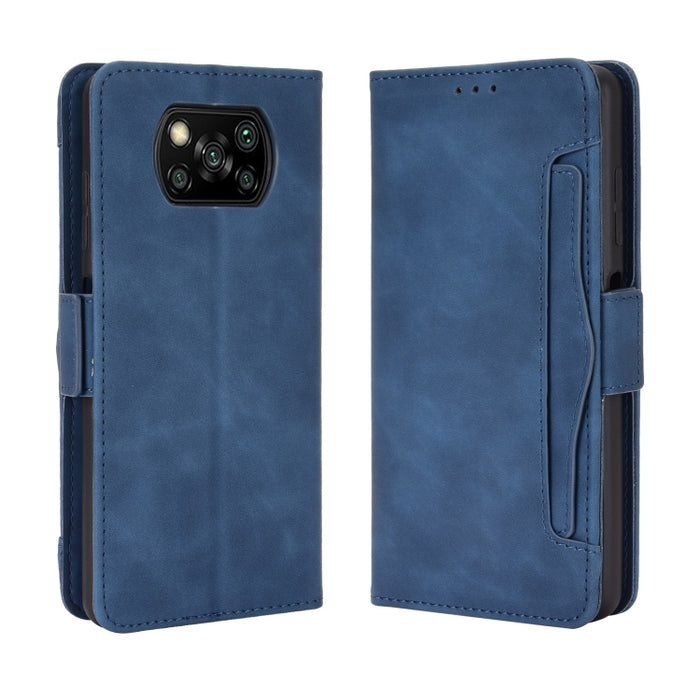Para Xiaomi Poco X3 Estuche de cuero con patrón de piel de becerro estilo billetera NFC, con ranura para tarjeta separada, For Xiaomi Poco X3 NFC