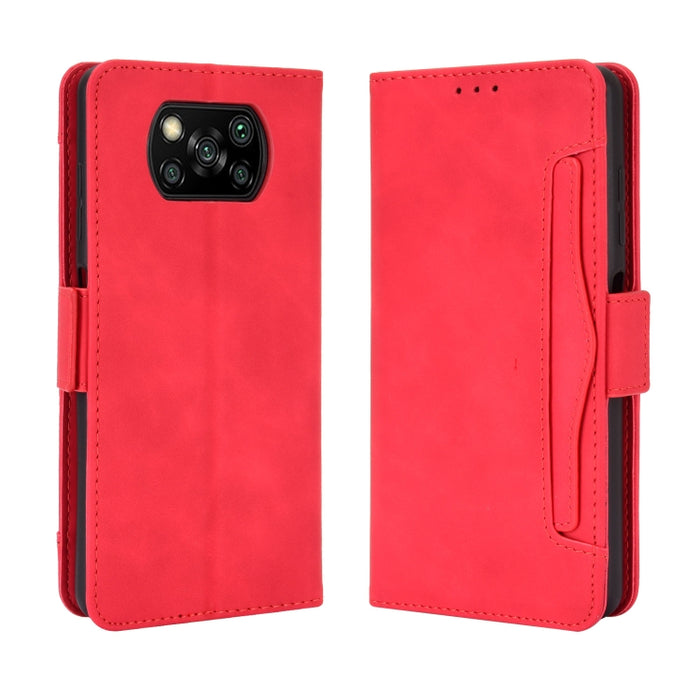 Para Xiaomi Poco X3 Estuche de cuero con patrón de piel de becerro estilo billetera NFC, con ranura para tarjeta separada, For Xiaomi Poco X3 NFC