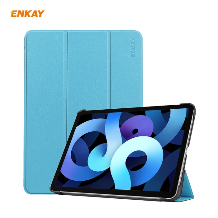 Para iPad Air 2020 10.9 / iPad Pro 11 2018 ENKAY ENK-8013 Funda inteligente de cuero PU + plástico con soporte triple, For iPad Air 11 2024 / Pro 11 2018 / Air 10.9 2022