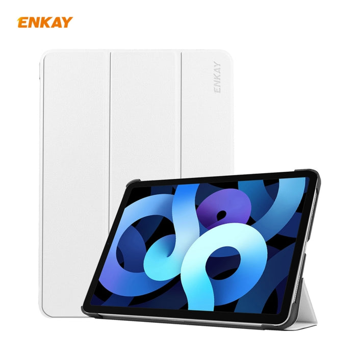 Para iPad Air 2020 10.9 / iPad Pro 11 2018 ENKAY ENK-8013 Funda inteligente de cuero PU + plástico con soporte triple, For iPad Air 11 2024 / Pro 11 2018 / Air 10.9 2022