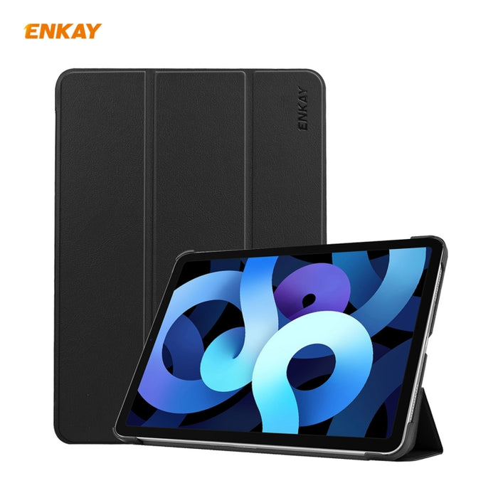 Para iPad Air 2020 10.9 / iPad Pro 11 2018 ENKAY ENK-8013 Funda inteligente de cuero PU + plástico con soporte triple, For iPad Air 11 2024 / Pro 11 2018 / Air 10.9 2022