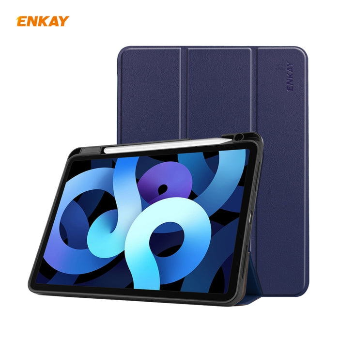 Para iPad Air 2020 10.9 / iPad Pro 11 2018 ENKAY ENK-8015 Funda inteligente de cuero PU + TPU con ranura para bolígrafo, For iPad Air 11 2024 / Pro 11 2018 / Air 10.9 2022