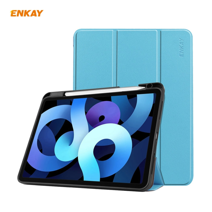 Para iPad Air 2020 10.9 / iPad Pro 11 2018 ENKAY ENK-8015 Funda inteligente de cuero PU + TPU con ranura para bolígrafo, For iPad Air 11 2024 / Pro 11 2018 / Air 10.9 2022