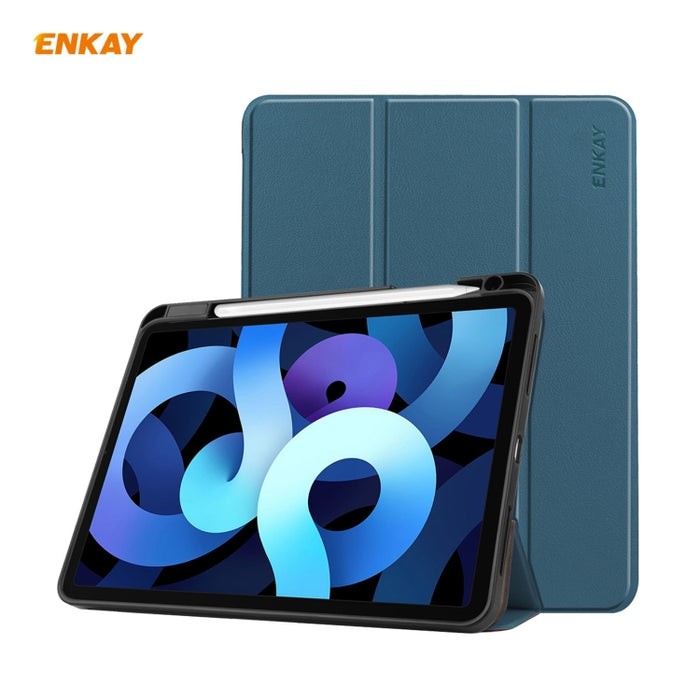 Para iPad Air 2020 10.9 / iPad Pro 11 2018 ENKAY ENK-8015 Funda inteligente de cuero PU + TPU con ranura para bolígrafo, For iPad Air 11 2024 / Pro 11 2018 / Air 10.9 2022