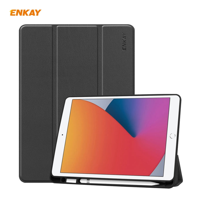 Para iPad 10.2 2020 / 2019 ENKAY ENK-8016 Funda inteligente de cuero PU + TPU con ranura para bolígrafo, For iPad 10.2 2021 / 2020 / 2019