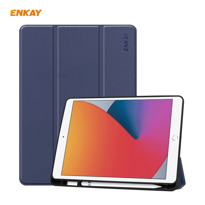 Para iPad 10.2 2020 / 2019 ENKAY ENK-8016 Funda inteligente de cuero PU + TPU con ranura para bolígrafo, For iPad 10.2 2021 / 2020 / 2019