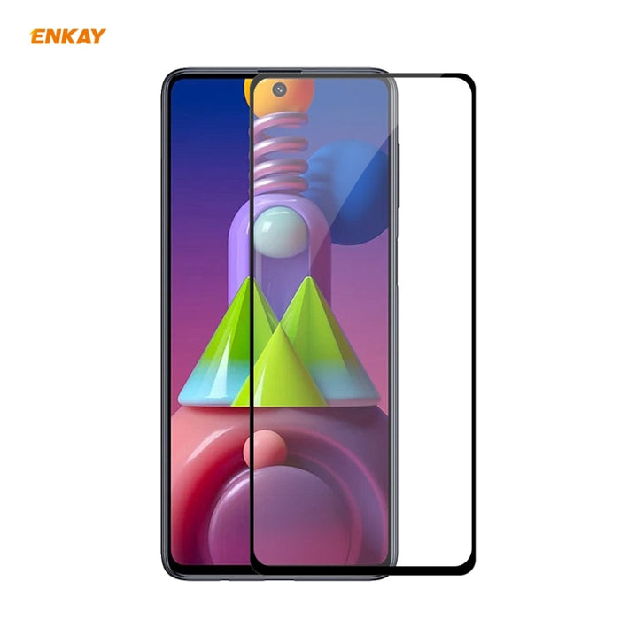 ENKAY Hat-Prince Full Glue 0.26mm 9H 2.5D Película de cobertura total de vidrio templado, For Samsung Galaxy M51, For Samsung Galaxy A42 5G, For Xiaomi Poco X3 / X3 NFC