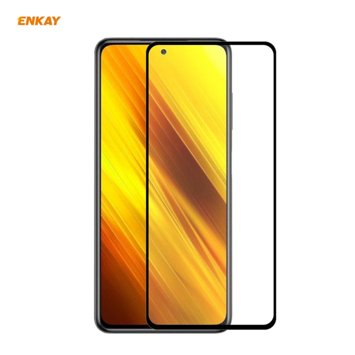 ENKAY Hat-Prince Full Glue 0.26mm 9H 2.5D Película de cobertura total de vidrio templado, For Samsung Galaxy M51, For Samsung Galaxy A42 5G, For Xiaomi Poco X3 / X3 NFC