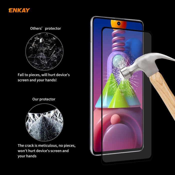 10 PCS ENKAY Hat-Prince Full Glue 0.26mm 9H 2.5D Película de cobertura total de vidrio templado, For Samsung Galaxy M51, For Samsung Galaxy A42 5G, For Xiaomi Poco X3 / X3 NFC(10pcs)