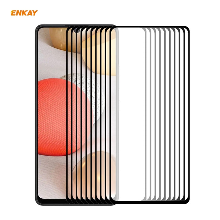 10 PCS ENKAY Hat-Prince Full Glue 0.26mm 9H 2.5D Película de cobertura total de vidrio templado, For Samsung Galaxy M51, For Samsung Galaxy A42 5G, For Xiaomi Poco X3 / X3 NFC(10pcs)