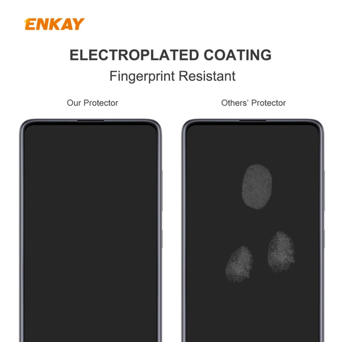 2 PCS ENKAY Hat-Prince 0.26mm 9H 2.5D Película de vidrio templado de borde curvo, For Samsung Galaxy M51, For Samsung Galaxy A42 5G, For Xiaomi Poco X3 / X3 NFC