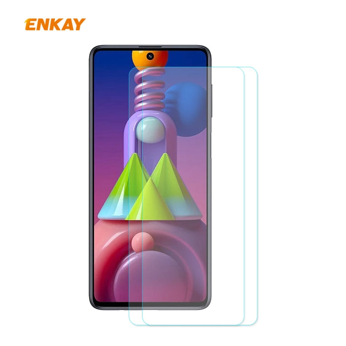 2 PCS ENKAY Hat-Prince 0.26mm 9H 2.5D Película de vidrio templado de borde curvo, For Samsung Galaxy M51, For Samsung Galaxy A42 5G, For Xiaomi Poco X3 / X3 NFC