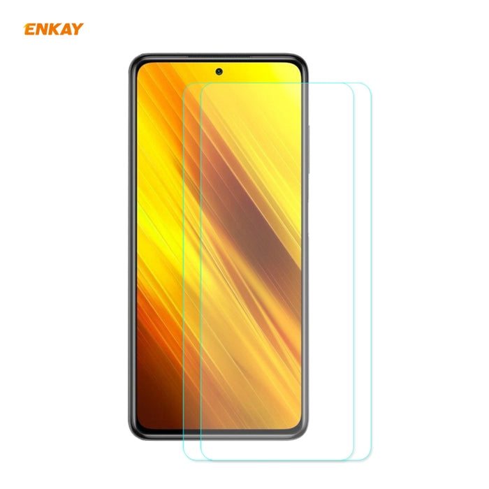 2 PCS ENKAY Hat-Prince 0.26mm 9H 2.5D Película de vidrio templado de borde curvo, For Samsung Galaxy M51, For Samsung Galaxy A42 5G, For Xiaomi Poco X3 / X3 NFC