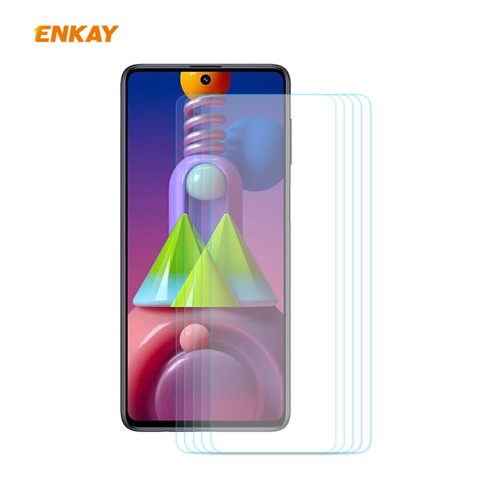 5 PCS ENKAY Hat-Prince 0.26mm 9H 2.5D Película de vidrio templado de borde curvo, For Samsung Galaxy M51, For Samsung Galaxy A42 5G, For Xiaomi Poco X3 / X3 NFC