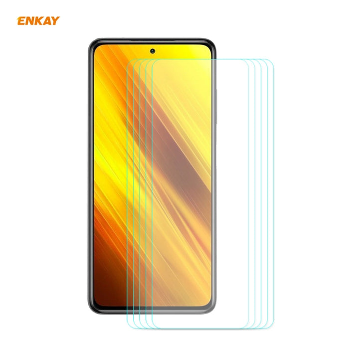 5 PCS ENKAY Hat-Prince 0.26mm 9H 2.5D Película de vidrio templado de borde curvo, For Samsung Galaxy M51, For Samsung Galaxy A42 5G, For Xiaomi Poco X3 / X3 NFC