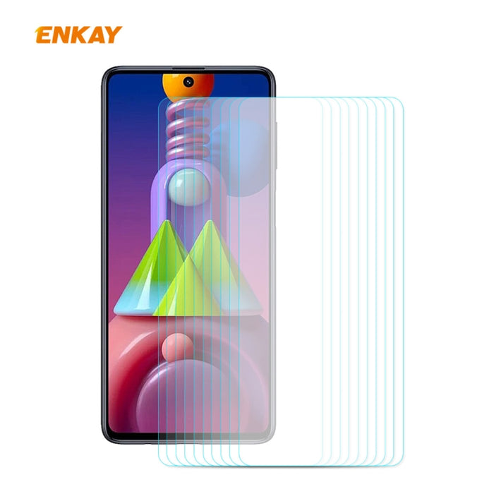 10 PCS ENKAY Hat-Prince 0.26mm 9H 2.5D Película de vidrio templado de borde curvo, For Samsung Galaxy M51, For Samsung Galaxy A42 5G, For Xiaomi Poco X3 / X3 NFC
