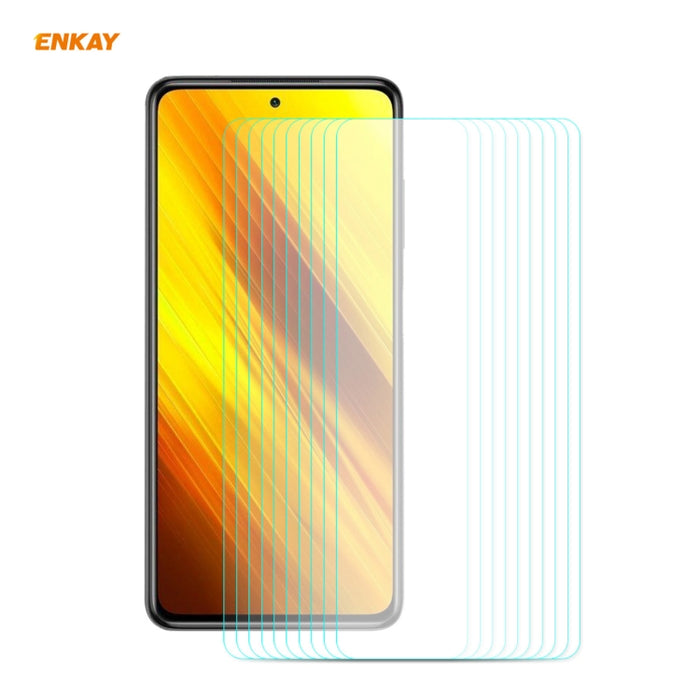 10 PCS ENKAY Hat-Prince 0.26mm 9H 2.5D Película de vidrio templado de borde curvo, For Samsung Galaxy M51, For Samsung Galaxy A42 5G, For Xiaomi Poco X3 / X3 NFC
