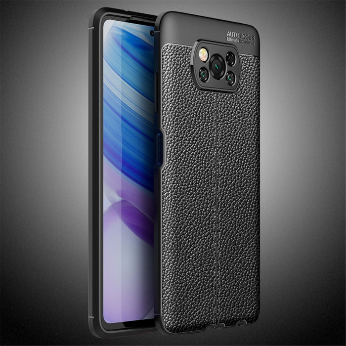 Estuche a prueba de golpes de TPU con textura Litchi, For Xiaomi Poco X3 NFC